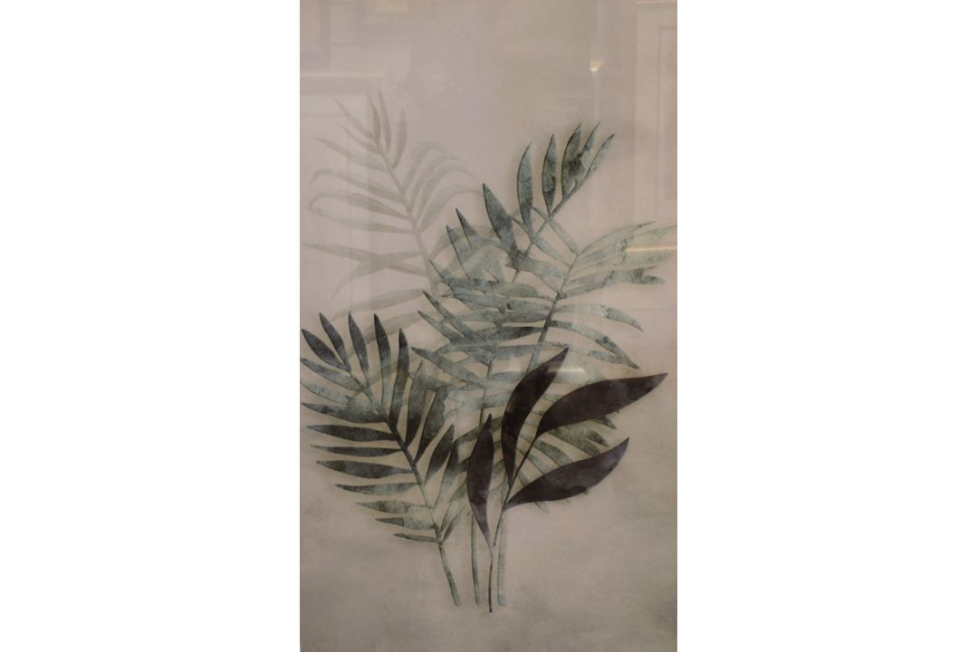 A pair of contemporary lithographs, diffused botanical studies, within card mounts and moulded - Image 1 of 5