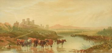 Cornelius Pearson (Scottish 1805 - 1891) A pair of watercolours, pastoral Scottish landscapes with