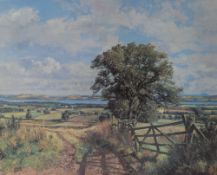 After James McIntosh Patrick (British 1907 - 1998) Lithograph 'Carse Farmland', signed in pencil