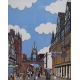 After Chas Jacobs (British Contemporary) Lithograph 'Eastgate Chester', a vibrant street scene, - Image 1 of 6