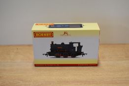 A Hornby 00 gauge (1:76 scale) model steam locomotive, identified as a Peckett B2 Class 0-6-0ST