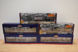 A collection of five Bachmann Branch-Line 1:76 scale OO gauge model railway rolling stock sets, each