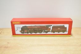 A Hornby OO gauge model railway steam locomotive and tender from the Super Detail range. Item no.