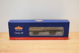A Bachmann Branch-Line model of a Class 3F 0-6-0 steam locomotive and tender. Item no. 31-625. The