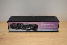 A professionally built and finished OO gauge steam locomotive and tender, constructed from a DJH