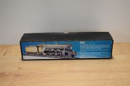 A DJH kit-built OO gauge model steam locomotive and tender. The model represents a British