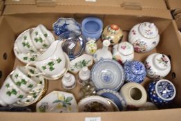 A Colclough Ivy Leaf part tea service (16) six ginger jars including Royal Worcester and Wedgwood,