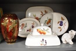 Five items of Royal Doulton Evesham' including a large square oven dish, smaller rectangle and
