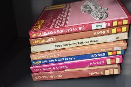 Seven Hayes Owners Workshop Manuals for Saab, Lancia, Jaguar, BMW, and Audi