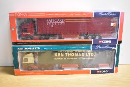 Corgi 1:50 scale Limited Edition Die-casts, 75406 Leyland Daf Curtainside Kenny Thoma Ltd, 75805 MAN