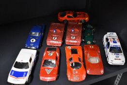 Slot Racing Cars, Scalextric TR7 C1300-0020, C26 Alpine Renault A310, C16 Ferrari P4, Airfix