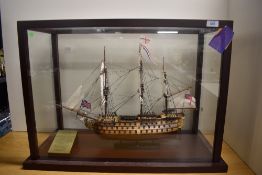 HMS Victory Scale Model, Battle of Trafalgar 21st October 1805, produced in association with the