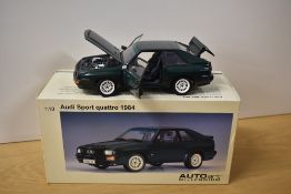 Autoart 1:18 Scale Die-cast, 70311 Audi Sports Quattro 84 SWBMalacht Green Citreon, boxed with