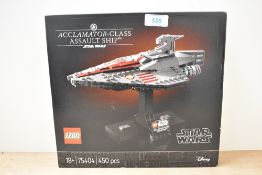 A Lego Star Wars Starship Collection Acclamator Class Assault Ship model number 75404, in original