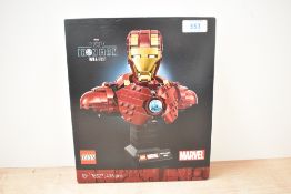 A Lego Marvel The Infinity Saga Iron Man MK4 Bust, model number 76327, in original box, believed