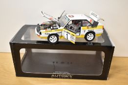 Autoart 1:18 Scale Die-cast, 88501 Audi Sports Quattro Rally, 1985 Rally Monte Carlo, Blomqvist &