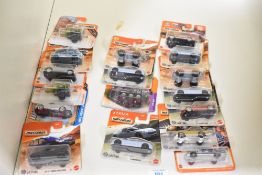 Mattel Matchbox Modern Die-casts, Mercedes Benz, Karma Revero, Chevy Caprice Police Car etc, all