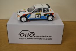 Otto Mobile 1:18 Scale Limited Edition Die-cast, OT162 Peugeot 205 T16 GrB 1000 Lakes 84, boxed with
