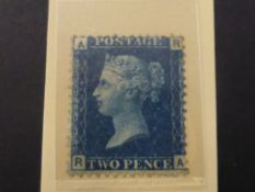 GB 1869 2d DEEP BLUE PLATE 13 MOUNTED MINT (SG47) Fine mounted mint example of this plate 13 2d blue