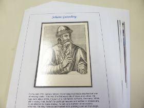 THEMATICS; JOHANN GUTENBERG COLLECTION OF GERMANY & SOME WORLD ON LEAVES Beautifully well written up