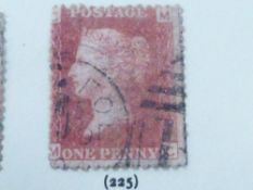 GB QUEEN VICTORIA PLATED 1D REDS 71-225 FINE USED ON LEAVES COMPLETE (LESS 77!) 5 pages of leaves (