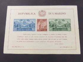SAN MARINO 1945 50th ANN OF GOVT PALACE MNH MINIATURE SHEET (SG Ms308a) Not often seen miniature