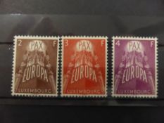 LUXEMBOURG 1957 EUROPA UNMOUNTED MINT SET OF 3 Following from the 1956 issue (LOT 217 ) another