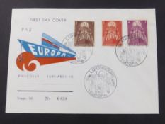 LUXEMBOURG 1957 EUROPA SET OF THREE ON ILLUSTRATED FIRST DAY COVER Illustrated first day cover for