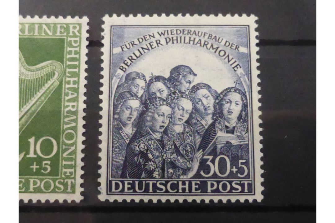 BERLIN 1950 RE-ESTABLISHMENT OF BERLIN PHILARMONIC SET OF 2 MNH Fine duo, both unmounted mint from - Image 2 of 4