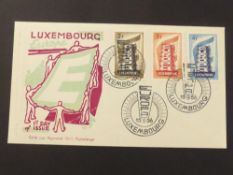 LUXEMBOURG 1956 EUROPA SET OF THREE ON ILLUSTRATED FIRST DAY COVER Illlustrated first day cover (the