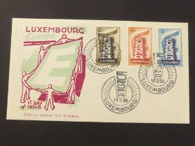 LUXEMBOURG 1956 EUROPA SET OF THREE ON ILLUSTRATED FIRST DAY COVER Illlustrated first day cover (the