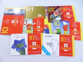 GB RANGE OF GREETINGS BOOKLETS - COMPLETE, FACE £115+ Range of 6 books of 10 Greetings booklets, all