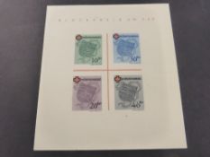 GERMANY 1949 (FRENCH ZONE) RED CROSS/ARMS OF BADEN MINIATURE SHEET MNH (SG MSFB45a) Fine