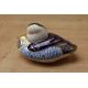 A Royal Crown Derby bone china duck paperweight, having Imari style decoration and a gold coloured - Image 2 of 3