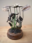 A limited edition Border Fine Arts animal group 'Otters Playing' model number WW1, designed by E