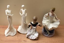 A Lladro porcelain figurine 'My Debut Dress' model number 8771 sold together with a Nao by Lladro