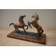 A Heredities porcelain 'Charm of Creamware' horse group study, signed 'Pepper' to reverse, mounted - Image 2 of 4