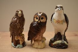 A group of three Royal Doulton bone china for White & Mackay Whisky studies comprising 'Osprey', '