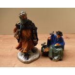 Two Royal Doulton bone china figures/figurines comprising 'Good King Wenceslas' HN 2118 measuring