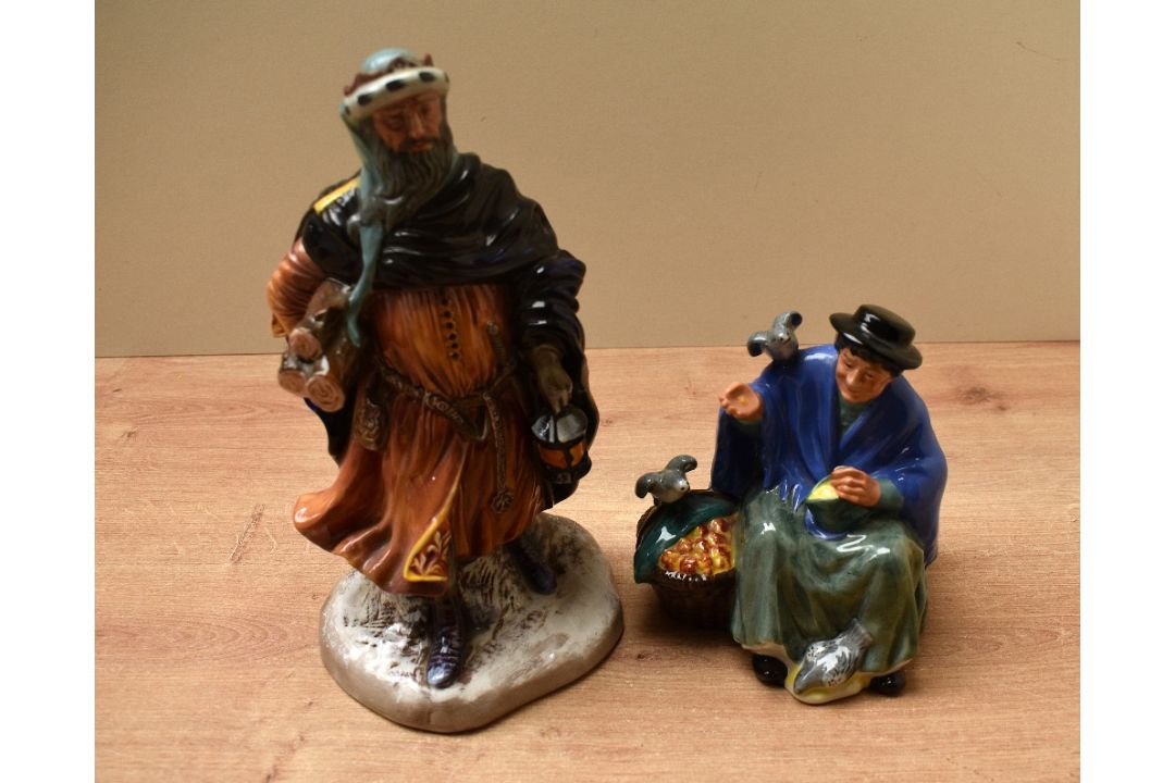 Two Royal Doulton bone china figures/figurines comprising 'Good King Wenceslas' HN 2118 measuring - Image 1 of 4