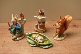 A group of four Border Fine Arts Beatrix Potter Classics series character studies comprising '