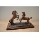 A Heredities porcelain 'Charm of Creamware' horse group study, signed 'Pepper' to reverse, mounted - Image 1 of 4