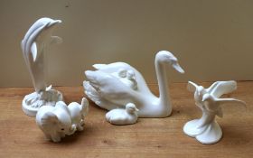 A group of three Royal Doulton bone china Images of Nature series animal studies comprising '