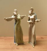 Two Royal Doulton bone china Reflections series figure groups comprising 'Tango' HN 3075 and '