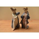 Two Nao by Lladro porcelain figurines comprising 'My Daddy's Coat' model number 1316 and 'Just