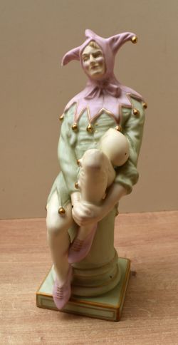 A limited edition Royal Doulton bone china figure 'The Jester' HN 3922, a reproduction model by