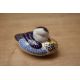 A Royal Crown Derby bone china duck paperweight, having Imari style decoration and a gold coloured - Image 1 of 3