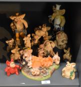 A large selection of David Corbridge 'Piggin' studies to include 'Piggin Little Devil', 'Piggin
