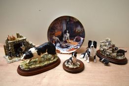 A group of five Border Fine Arts dog studies to include 'Jock's Pride' model number JH5 designed