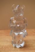 A 20th century Swedish Art Glass Viking study, designed by Uno Westerberg for Pukeberg Glasburk,